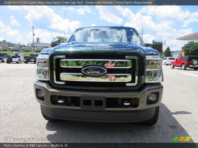 Green Gem Metallic / King Ranch Mesa/Adobe 2016 Ford F250 Super Duty King Ranch Crew Cab 4x4