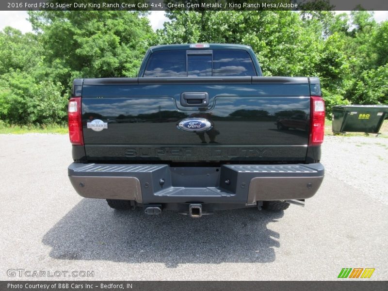 Green Gem Metallic / King Ranch Mesa/Adobe 2016 Ford F250 Super Duty King Ranch Crew Cab 4x4