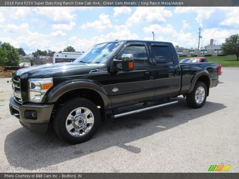 Green Gem Metallic / King Ranch Mesa/Adobe 2016 Ford F250 Super Duty King Ranch Crew Cab 4x4