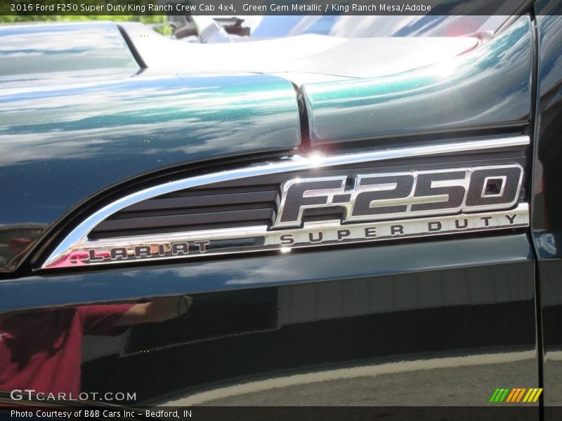 Green Gem Metallic / King Ranch Mesa/Adobe 2016 Ford F250 Super Duty King Ranch Crew Cab 4x4