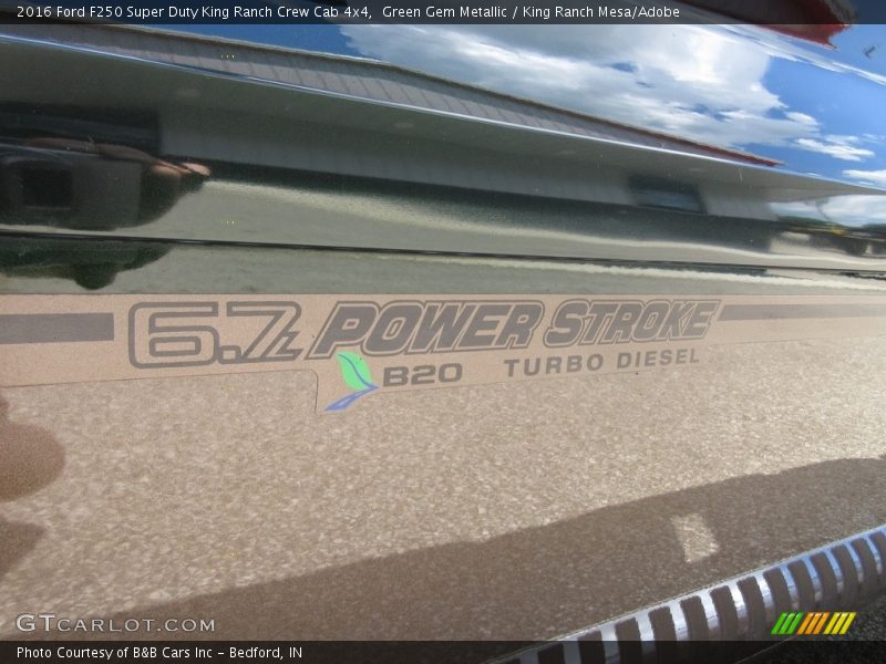Green Gem Metallic / King Ranch Mesa/Adobe 2016 Ford F250 Super Duty King Ranch Crew Cab 4x4