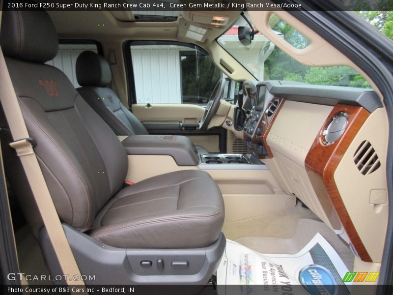 Green Gem Metallic / King Ranch Mesa/Adobe 2016 Ford F250 Super Duty King Ranch Crew Cab 4x4