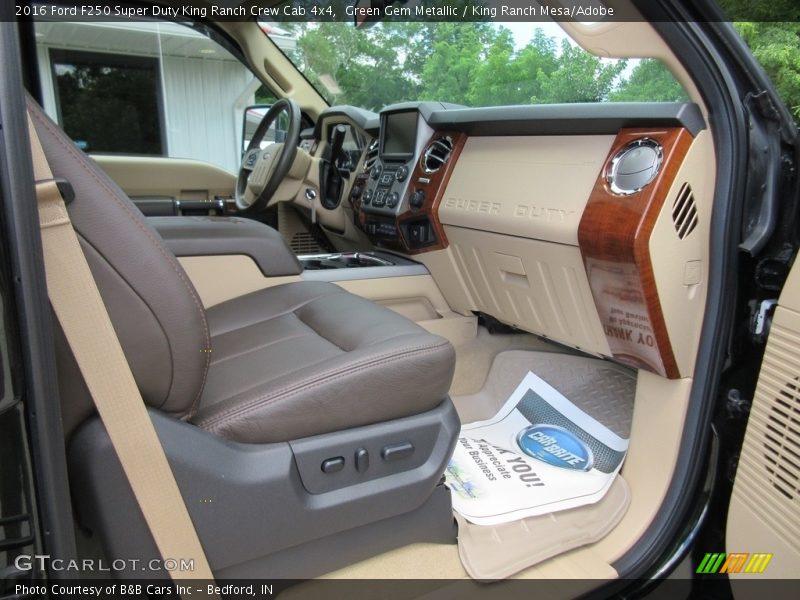 Green Gem Metallic / King Ranch Mesa/Adobe 2016 Ford F250 Super Duty King Ranch Crew Cab 4x4