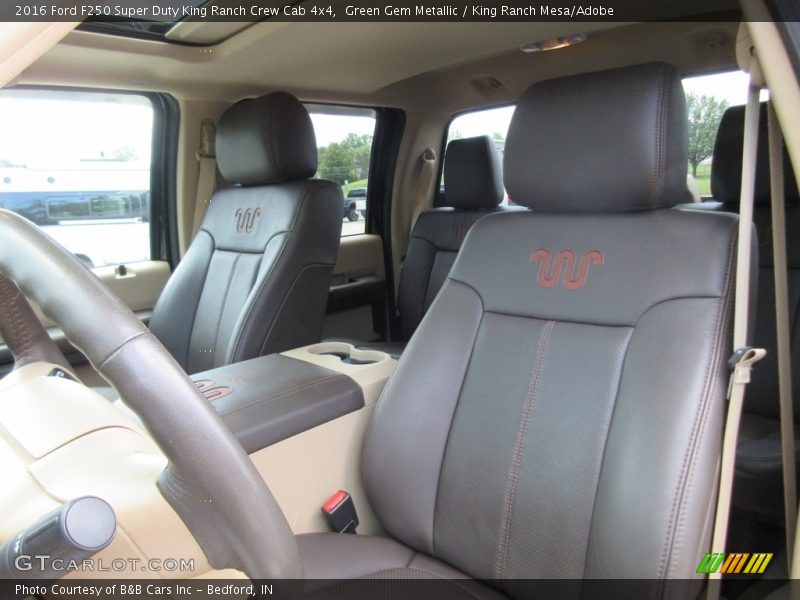 Green Gem Metallic / King Ranch Mesa/Adobe 2016 Ford F250 Super Duty King Ranch Crew Cab 4x4
