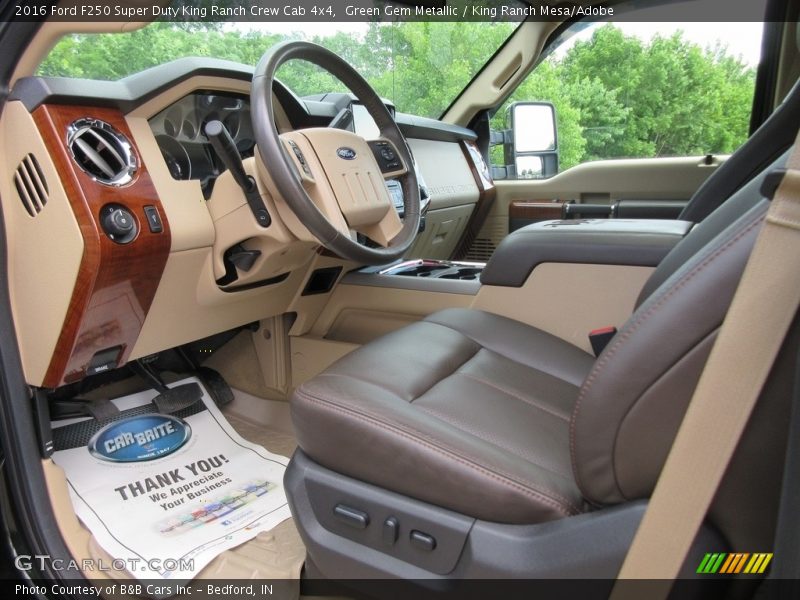 Green Gem Metallic / King Ranch Mesa/Adobe 2016 Ford F250 Super Duty King Ranch Crew Cab 4x4