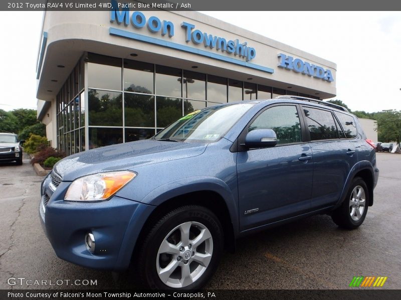 Pacific Blue Metallic / Ash 2012 Toyota RAV4 V6 Limited 4WD