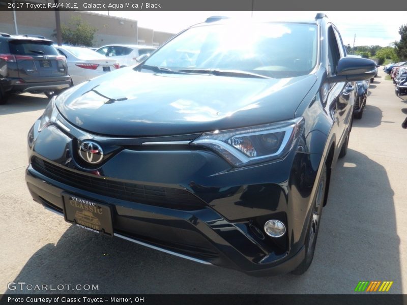 Galactic Aqua Mica / Black 2017 Toyota RAV4 XLE