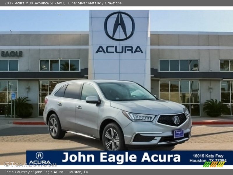 Lunar Silver Metallic / Graystone 2017 Acura MDX Advance SH-AWD