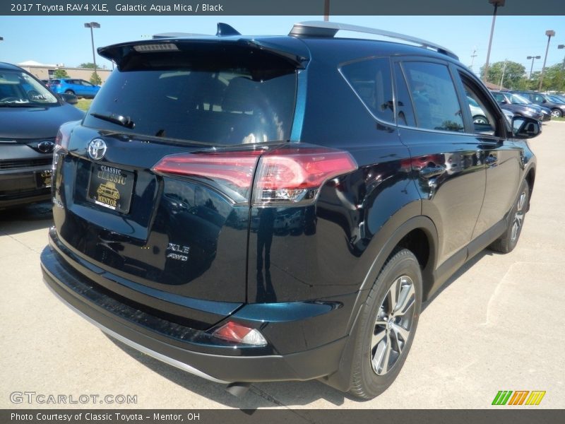 Galactic Aqua Mica / Black 2017 Toyota RAV4 XLE