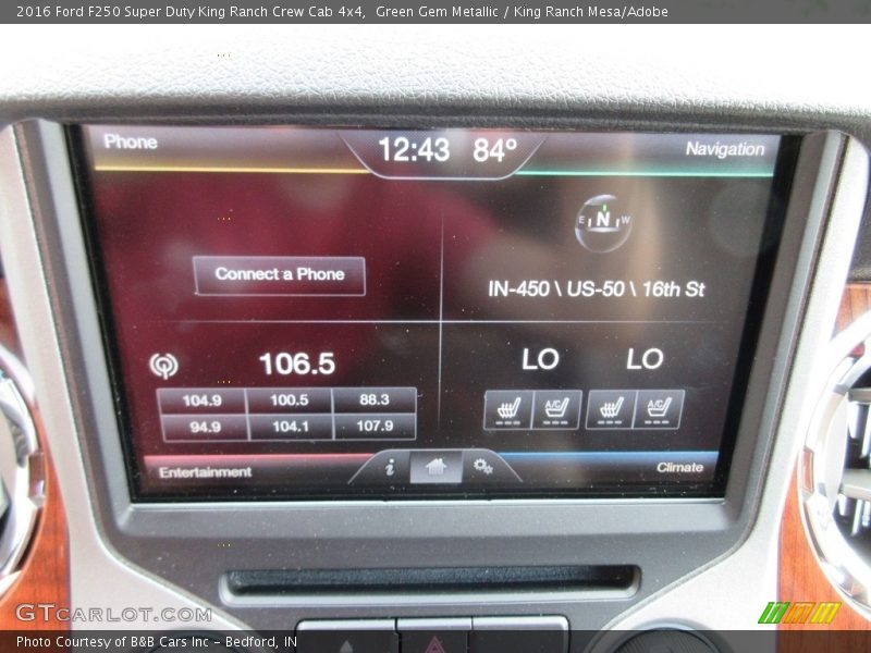 Green Gem Metallic / King Ranch Mesa/Adobe 2016 Ford F250 Super Duty King Ranch Crew Cab 4x4