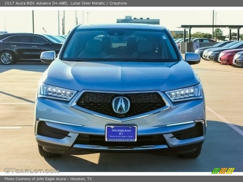 Lunar Silver Metallic / Graystone 2017 Acura MDX Advance SH-AWD