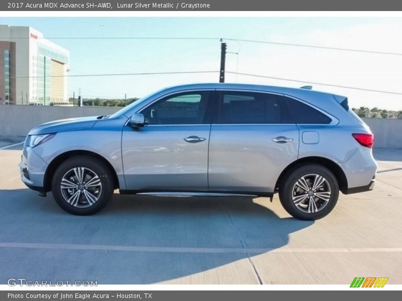 Lunar Silver Metallic / Graystone 2017 Acura MDX Advance SH-AWD