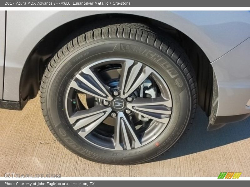 Lunar Silver Metallic / Graystone 2017 Acura MDX Advance SH-AWD