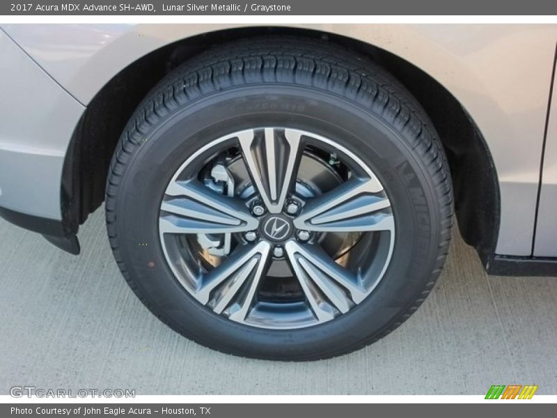 Lunar Silver Metallic / Graystone 2017 Acura MDX Advance SH-AWD