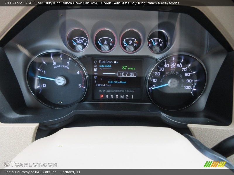 Green Gem Metallic / King Ranch Mesa/Adobe 2016 Ford F250 Super Duty King Ranch Crew Cab 4x4