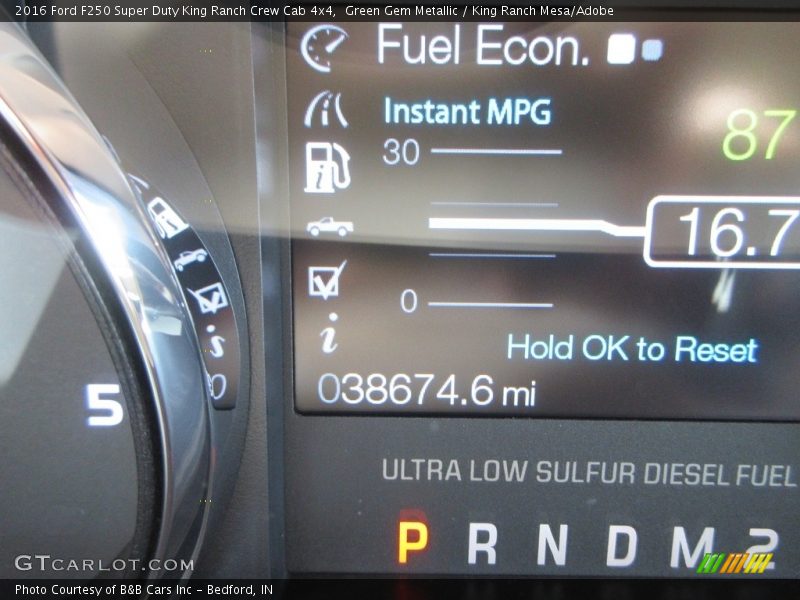Green Gem Metallic / King Ranch Mesa/Adobe 2016 Ford F250 Super Duty King Ranch Crew Cab 4x4