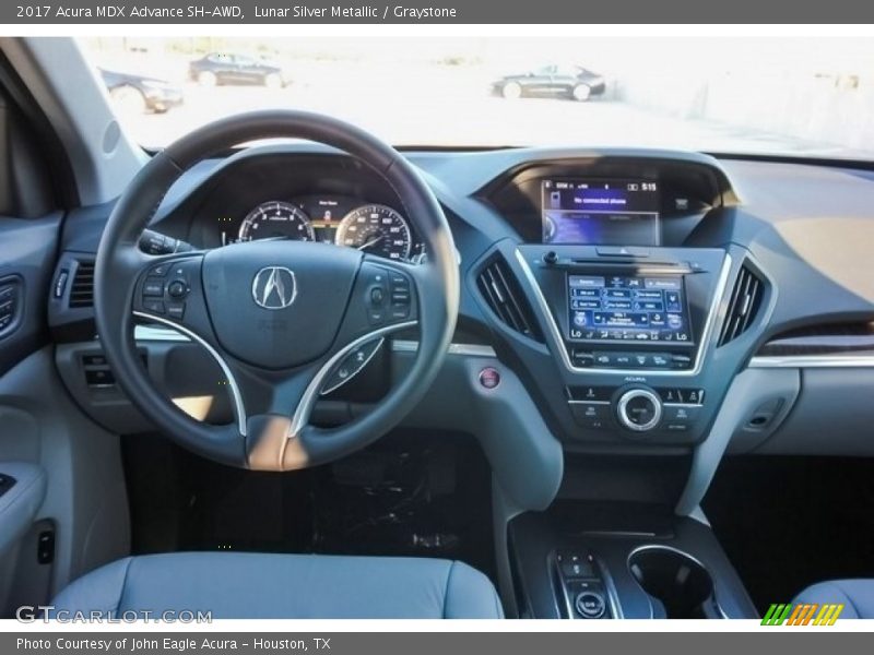 Lunar Silver Metallic / Graystone 2017 Acura MDX Advance SH-AWD