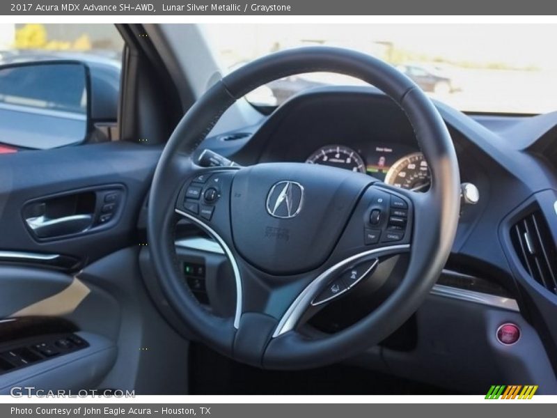 Lunar Silver Metallic / Graystone 2017 Acura MDX Advance SH-AWD