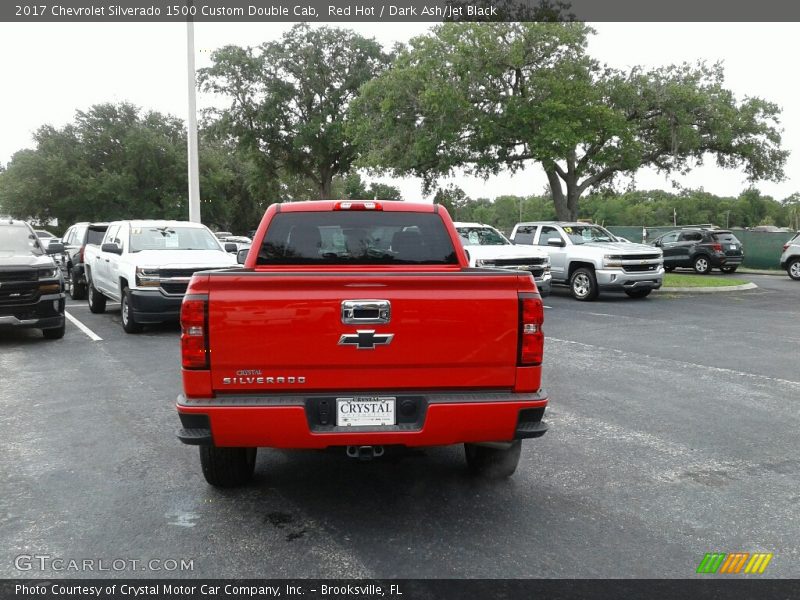 Red Hot / Dark Ash/Jet Black 2017 Chevrolet Silverado 1500 Custom Double Cab