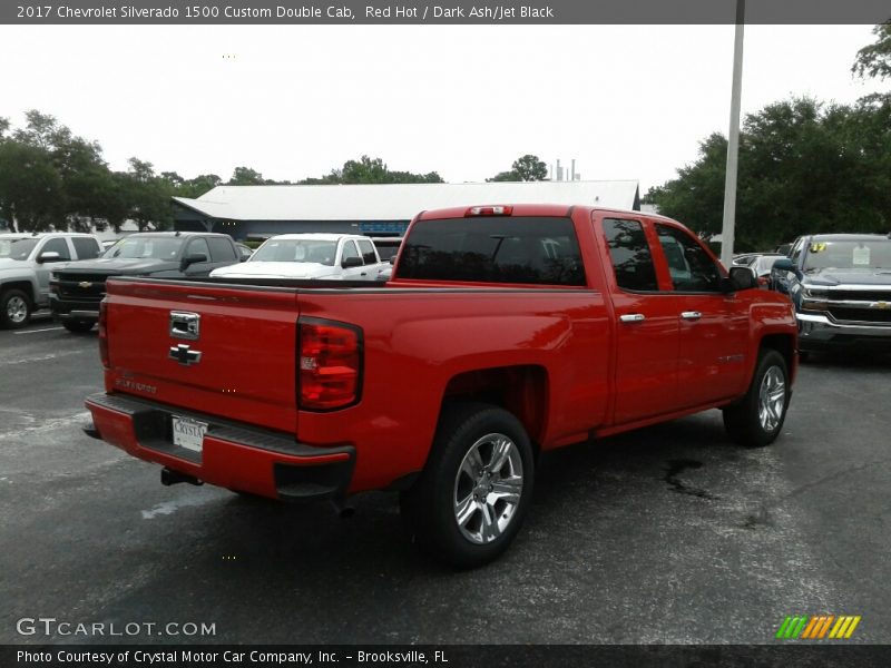 Red Hot / Dark Ash/Jet Black 2017 Chevrolet Silverado 1500 Custom Double Cab