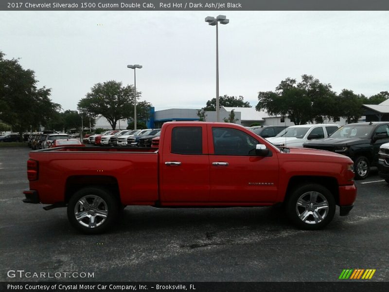 Red Hot / Dark Ash/Jet Black 2017 Chevrolet Silverado 1500 Custom Double Cab