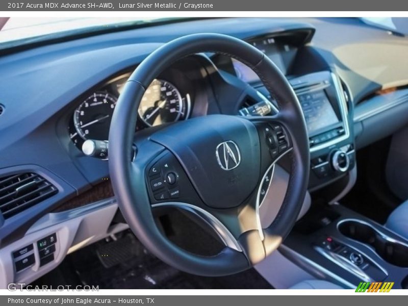Lunar Silver Metallic / Graystone 2017 Acura MDX Advance SH-AWD