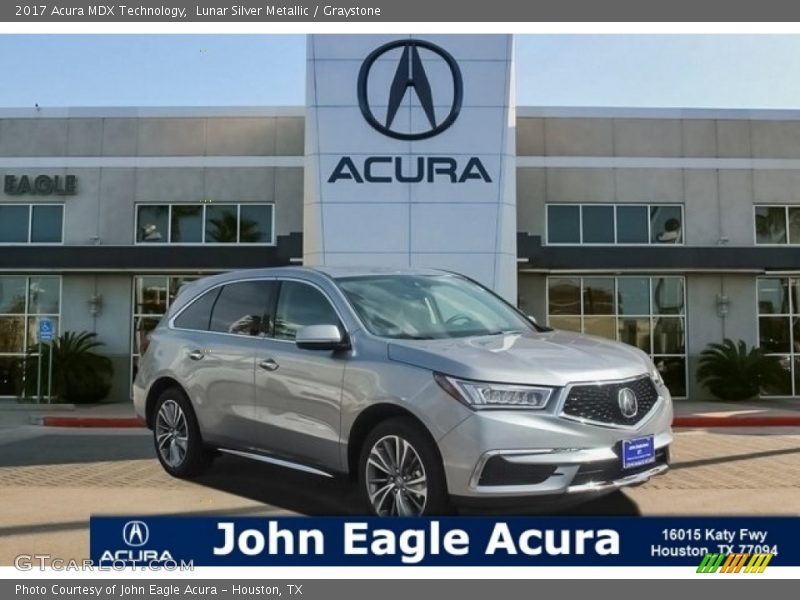 Lunar Silver Metallic / Graystone 2017 Acura MDX Technology