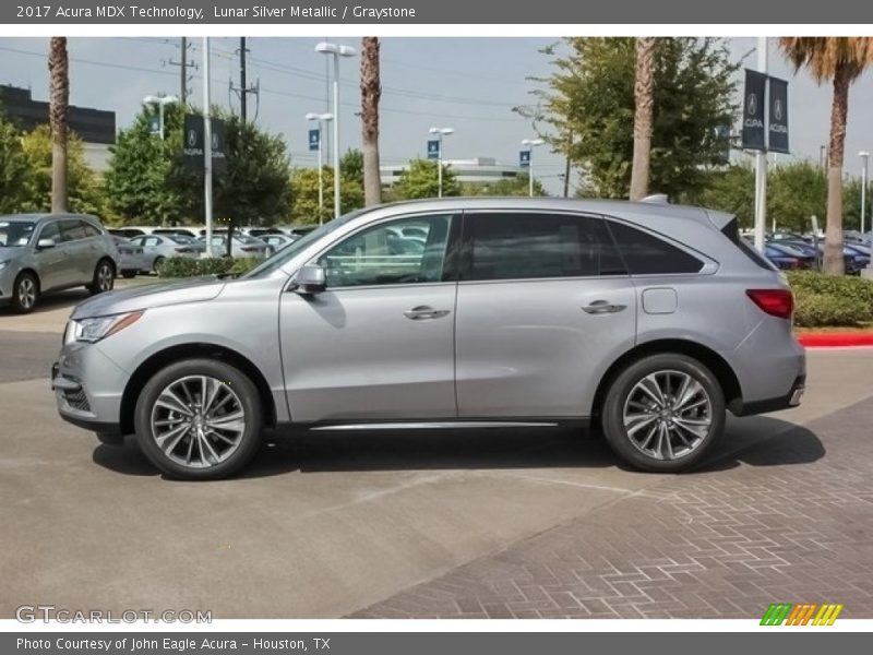 Lunar Silver Metallic / Graystone 2017 Acura MDX Technology