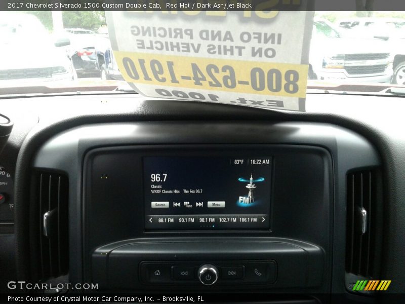 Red Hot / Dark Ash/Jet Black 2017 Chevrolet Silverado 1500 Custom Double Cab