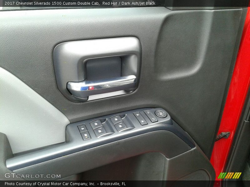 Red Hot / Dark Ash/Jet Black 2017 Chevrolet Silverado 1500 Custom Double Cab