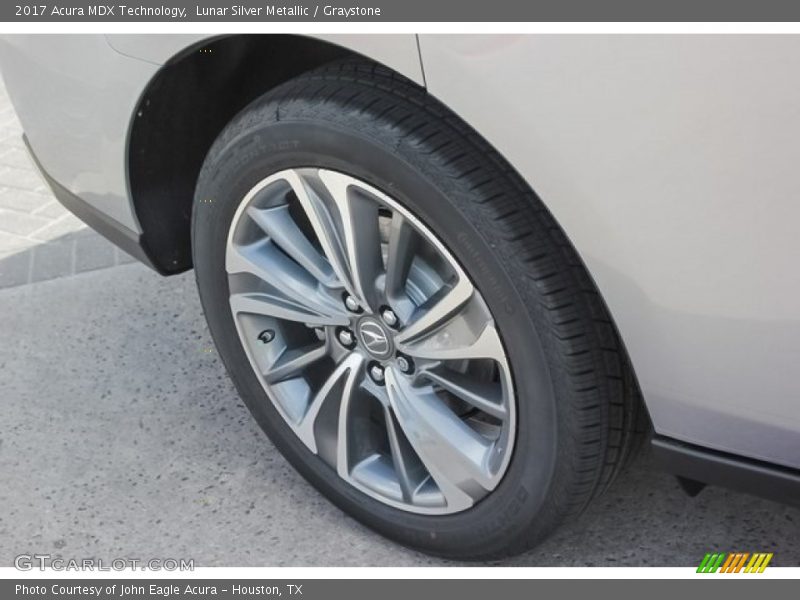 Lunar Silver Metallic / Graystone 2017 Acura MDX Technology