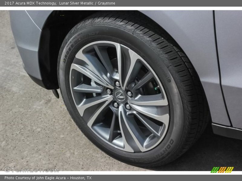 Lunar Silver Metallic / Graystone 2017 Acura MDX Technology