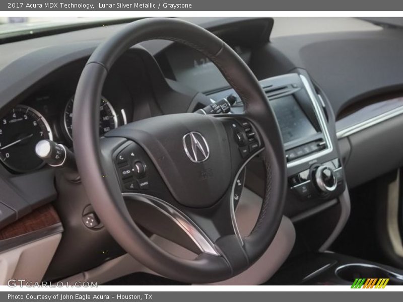 Lunar Silver Metallic / Graystone 2017 Acura MDX Technology