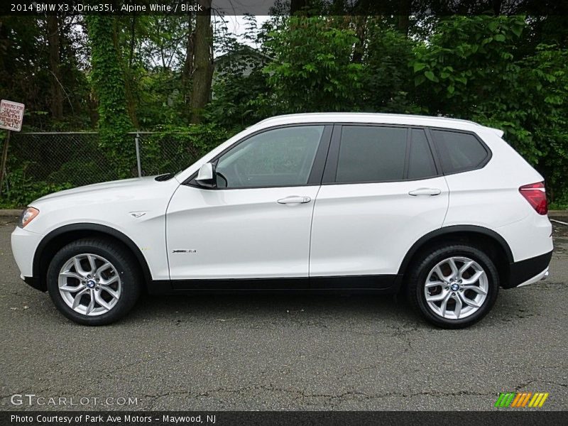 Alpine White / Black 2014 BMW X3 xDrive35i