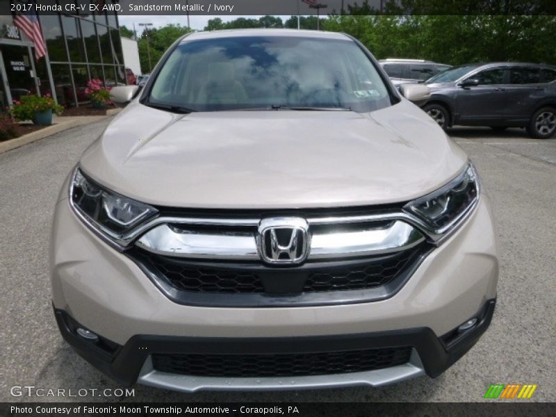 Sandstorm Metallic / Ivory 2017 Honda CR-V EX AWD