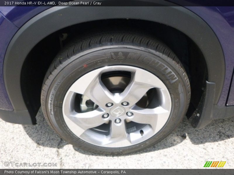Deep Ocean Pearl / Gray 2017 Honda HR-V EX-L AWD
