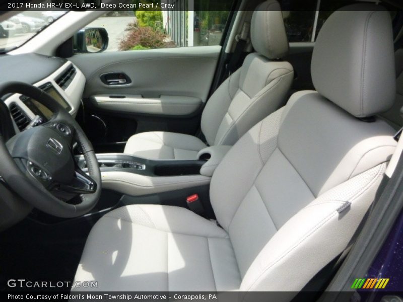 Deep Ocean Pearl / Gray 2017 Honda HR-V EX-L AWD