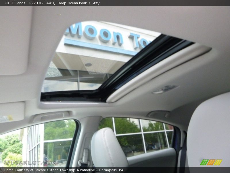 Deep Ocean Pearl / Gray 2017 Honda HR-V EX-L AWD