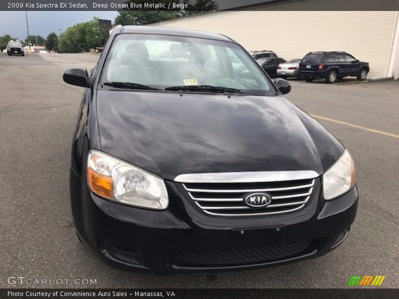 Deep Ocean Blue Metallic / Beige 2009 Kia Spectra EX Sedan