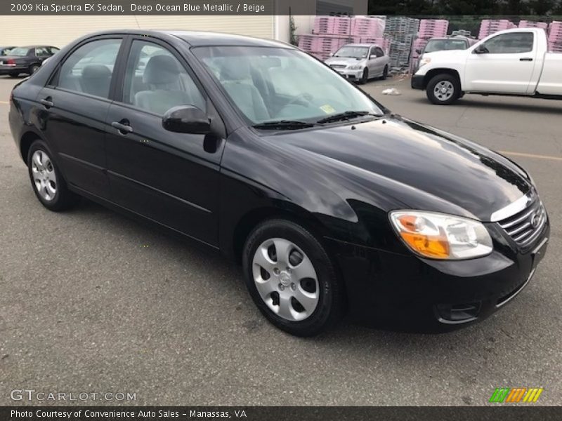 Deep Ocean Blue Metallic / Beige 2009 Kia Spectra EX Sedan