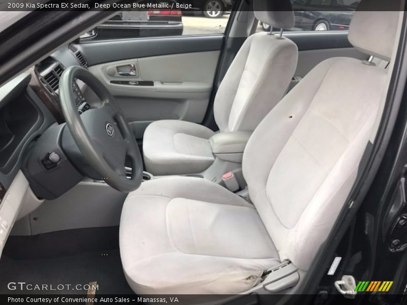 Deep Ocean Blue Metallic / Beige 2009 Kia Spectra EX Sedan