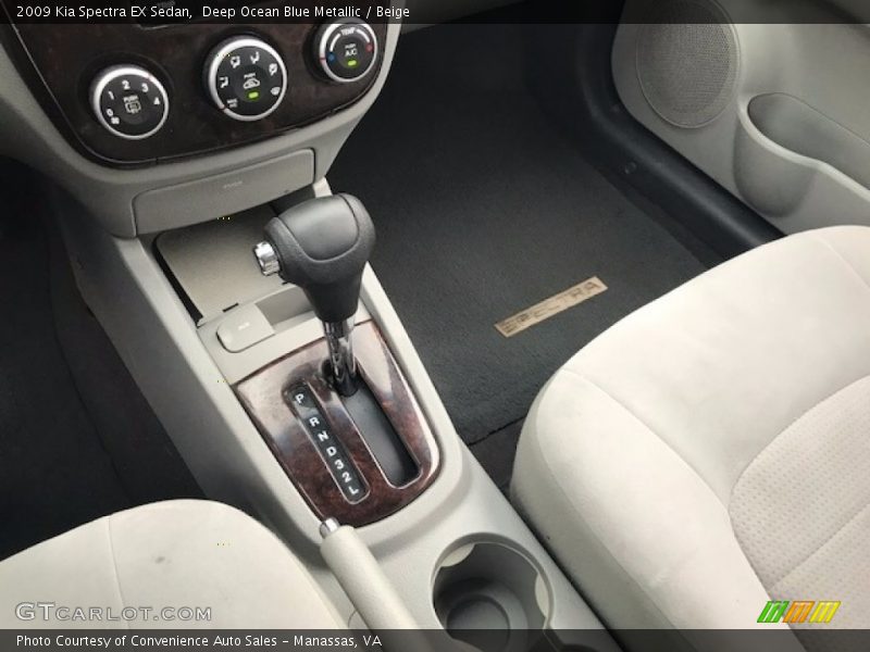 Deep Ocean Blue Metallic / Beige 2009 Kia Spectra EX Sedan
