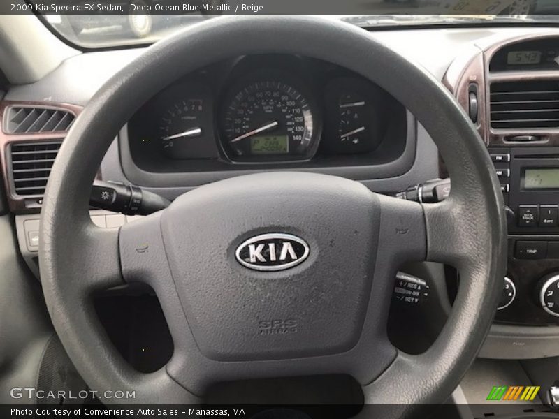 Deep Ocean Blue Metallic / Beige 2009 Kia Spectra EX Sedan