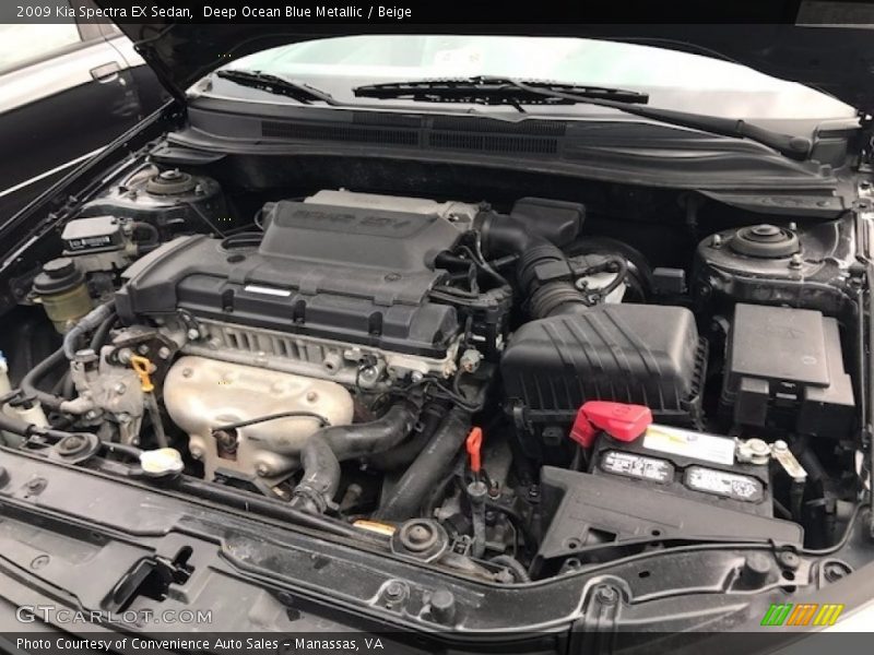 Deep Ocean Blue Metallic / Beige 2009 Kia Spectra EX Sedan