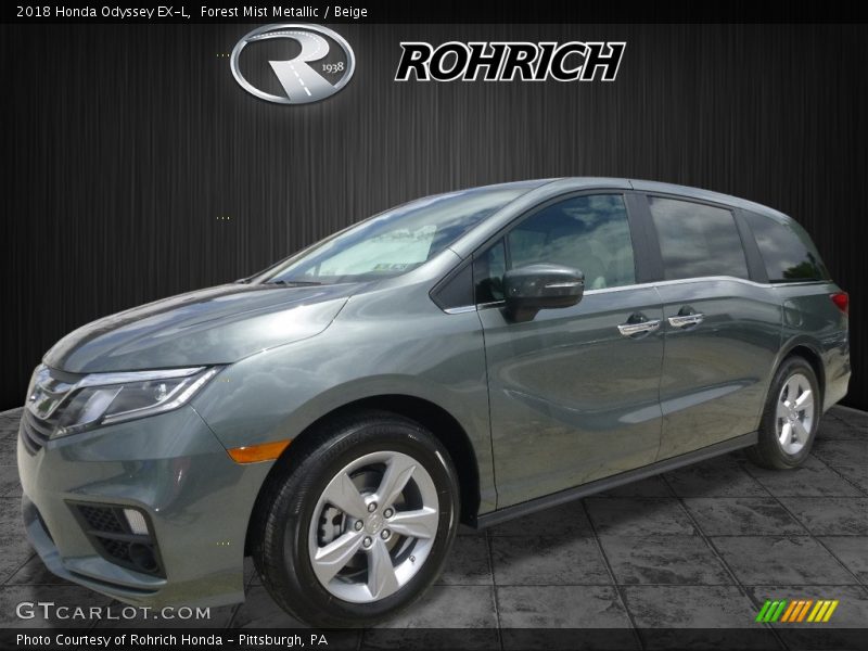 Forest Mist Metallic / Beige 2018 Honda Odyssey EX-L