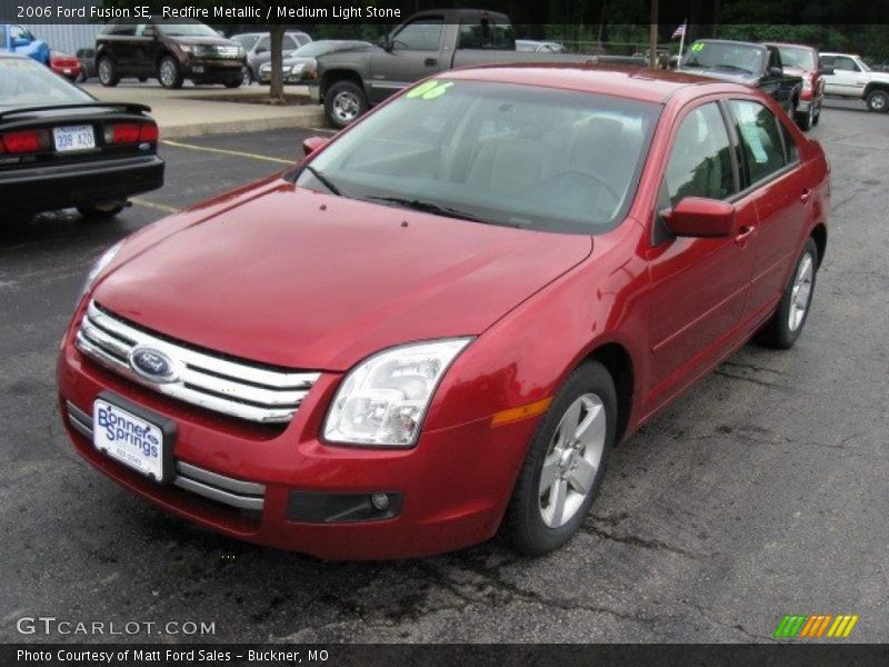 Redfire Metallic / Medium Light Stone 2006 Ford Fusion SE