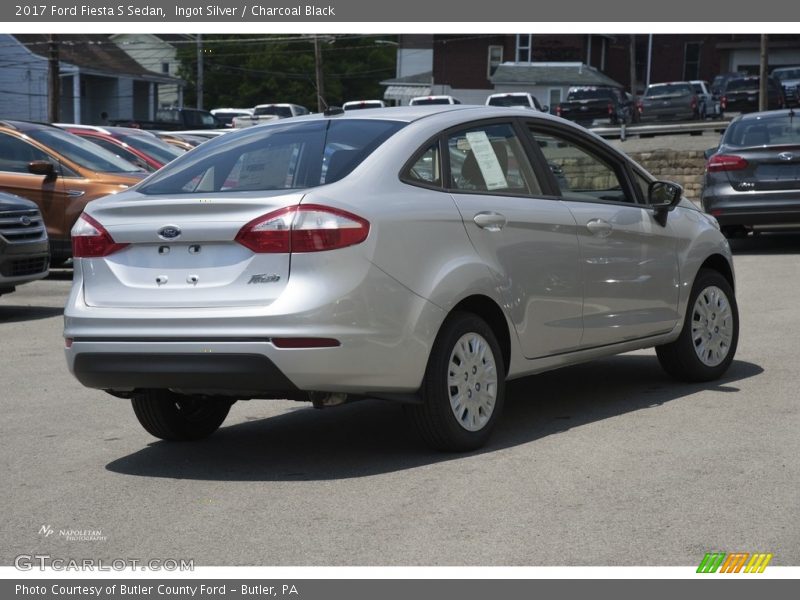 Ingot Silver / Charcoal Black 2017 Ford Fiesta S Sedan