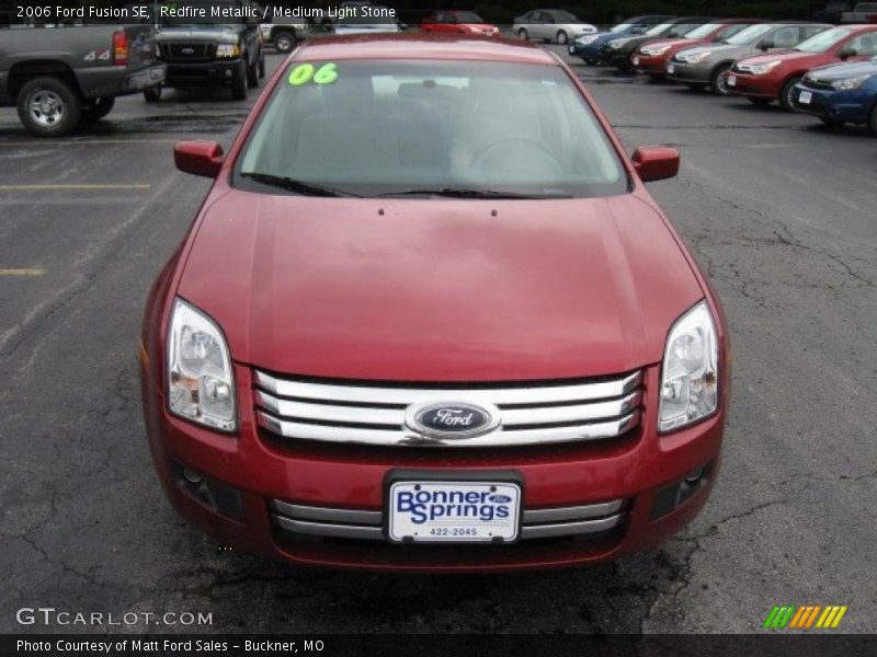 Redfire Metallic / Medium Light Stone 2006 Ford Fusion SE