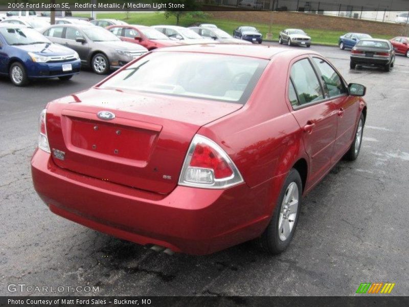 Redfire Metallic / Medium Light Stone 2006 Ford Fusion SE