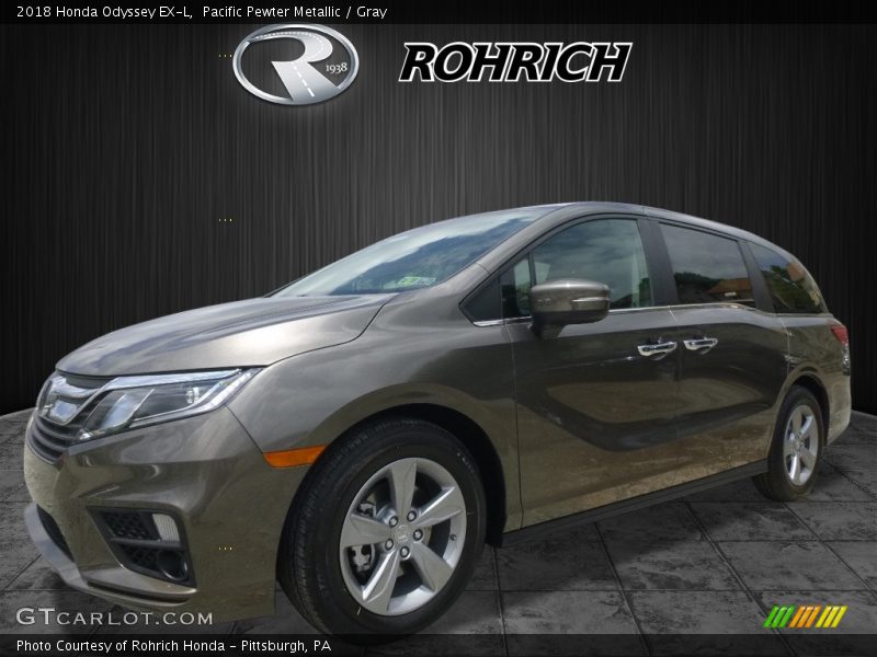 Pacific Pewter Metallic / Gray 2018 Honda Odyssey EX-L